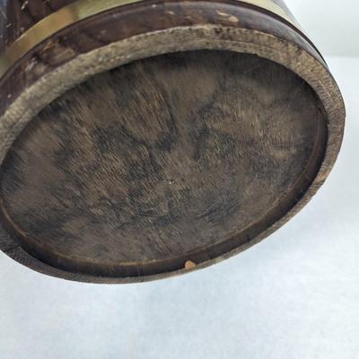 Vintage Wooden Nut-bowl Barrel