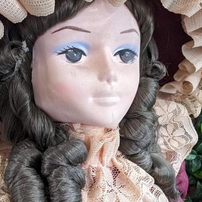 Vintage Felicia Bradley Dolls The Collectors Choice Tall Hoop Skirt Big Eyes Dusty