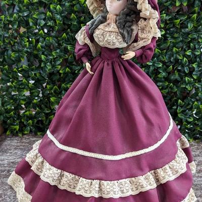 Vintage Felicia Bradley Dolls The Collectors Choice Tall Hoop Skirt Big Eyes Dusty