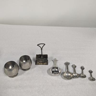 Ganz Measuring Spoons Pewter Cups