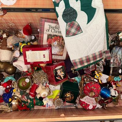 Vintage Christmas Decor and HUG LOT of ornaments