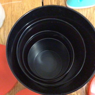 Red Plastic Kitchen Canisters