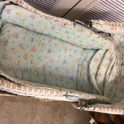 Wicker Vintage Baby Buggy