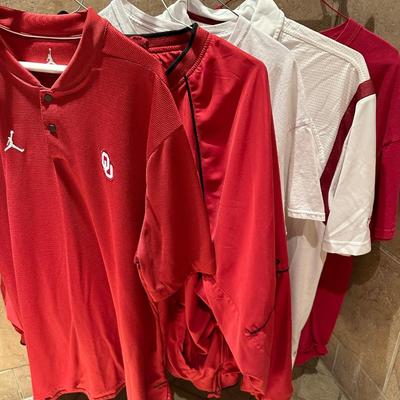 lot of OU men’s shirts. Jump Man, Nike and more. XL