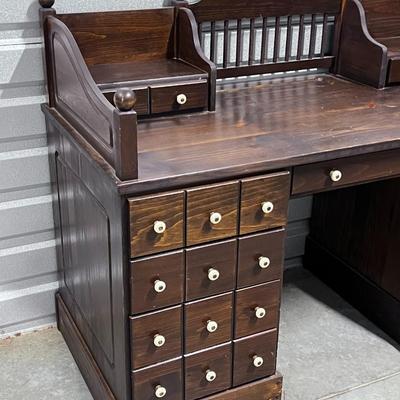 Vintage Solid Wood Apothecary Style Desk