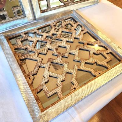 Lot #39 Set of 3 Contemporary Mirrored Wall Decorations