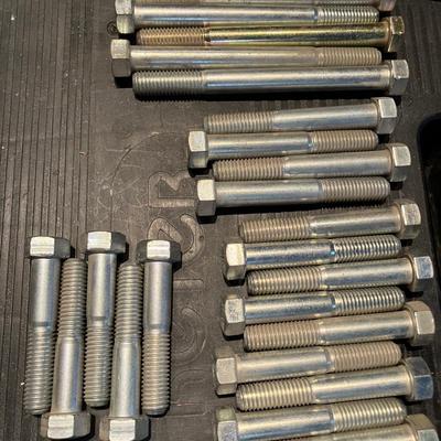 Assorted Bolts 5/8-11 Gr8.  3 1/2 to 4” Qty-22
