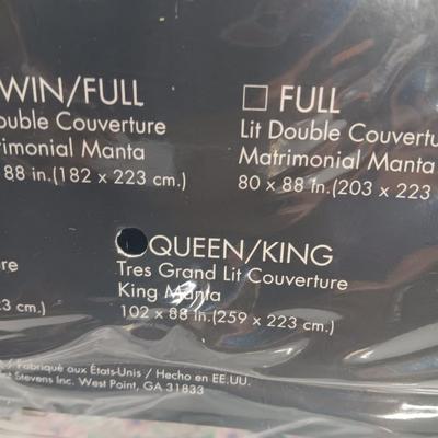 New Queen / King sized Printworks Vellux Blanket
