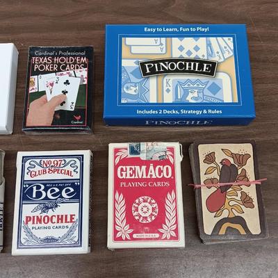 Assortment of playing cards - Poker and Pinochle