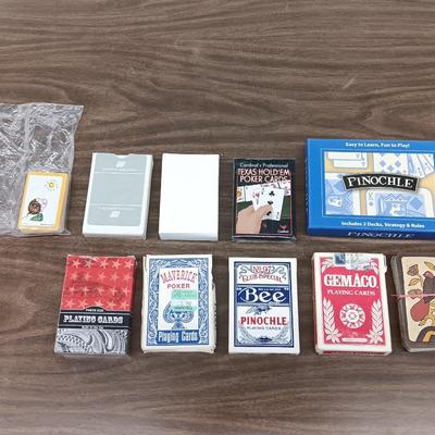 Assortment of playing cards - Poker and Pinochle