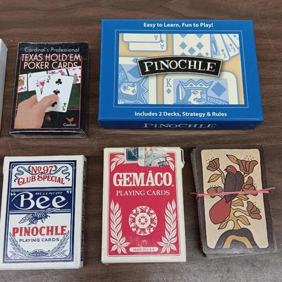 Assortment of playing cards - Poker and Pinochle