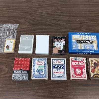 Assortment of playing cards - Poker and Pinochle
