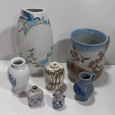 Collection of vases Small & delicate with hummingbird mug