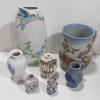 Collection of vases Small & delicate with hummingbird mug
