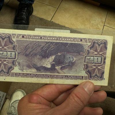 Rare Twenty Dollar military payment certificate