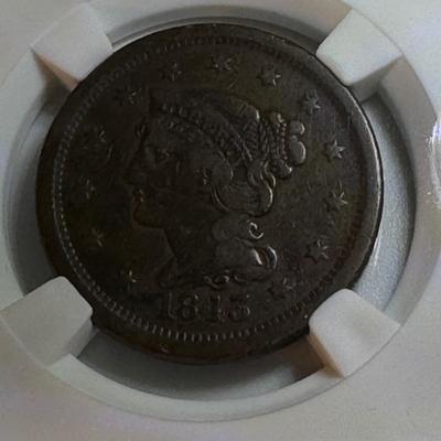 1813 Large Cent VF Details Nice Strike