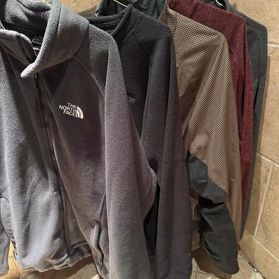 Men’s XL jackets and 1/4 zips -North Face