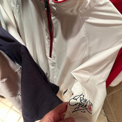 Lot of men’s golf shirts and pullovers size XL Rose Creek