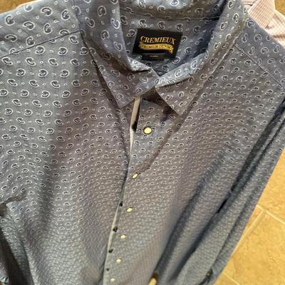 Men’s long sleeve collared shirts, size XL Cremiux and more