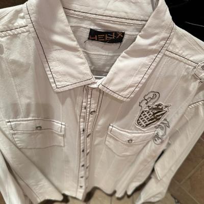 Men’s long sleeve collared shirts, Helix Talia, and Bachrach
