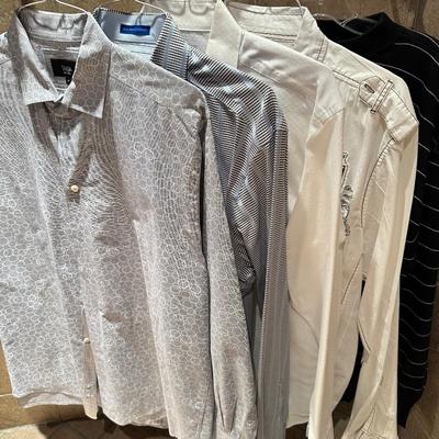Men’s long sleeve collared shirts, Helix Talia, and Bachrach