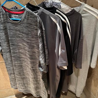 Men Short sleeve XL shirts, Reebok Adidas under armor, dry fits