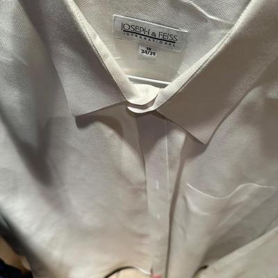 Five men’s long sleeve collared button-down shirt size 18, 34/35 xl