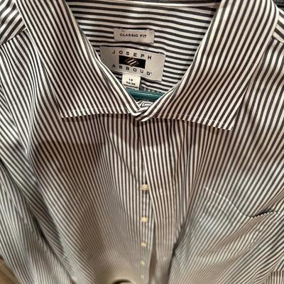 Five men’s long sleeve collared button-down shirt size 18, 34/35 xl