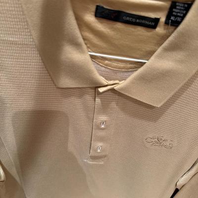 Men’s long sleeve shirts and one Greg Norman jacket size XL