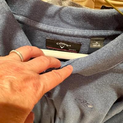 Men’s long sleeve shirts and one Greg Norman jacket size XL