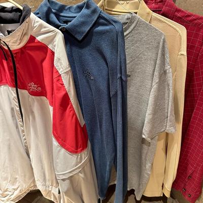 Men’s long sleeve shirts and one Greg Norman jacket size XL