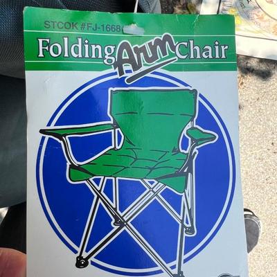 Lot of 2 Folding Arm Chairs with Storage Bags