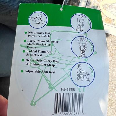 Lot of 2 Folding Arm Chairs with Storage Bags