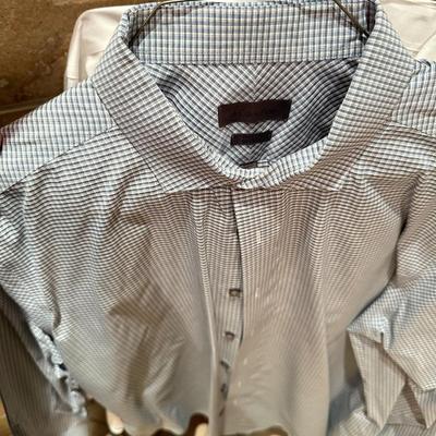 Men’s long sleeve colored shirts, button-down size 18 34/35