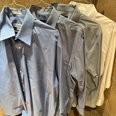 Men’s long sleeve colored shirts, button-down size 18 34/35