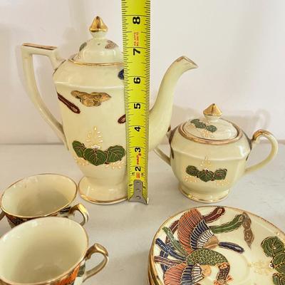 Vintage Japanese Ceramic Tea Set - 5 Person Serving