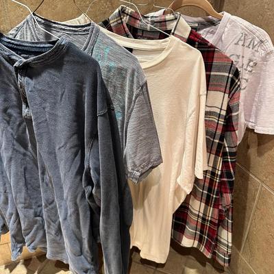 Men’s long sleeve and short sleeve shirts, size, XL, helix, Eddie Bauer