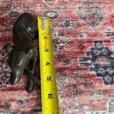 Vintage Hollow Cast Bronze Dog Sculpture Art