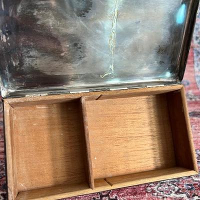 Antique c. 1914 EPCA Poole Silver Co. Silver Plated Wood Lined Box