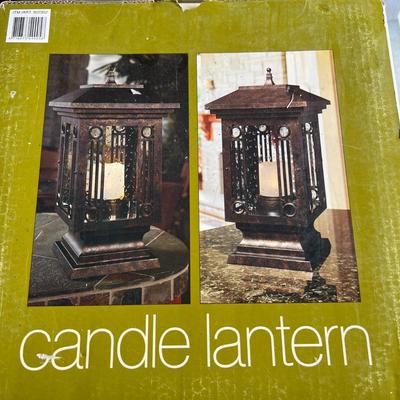 2 New in Box Outdoor/Indoor Lg. Candle Lanterns Solar/Battery