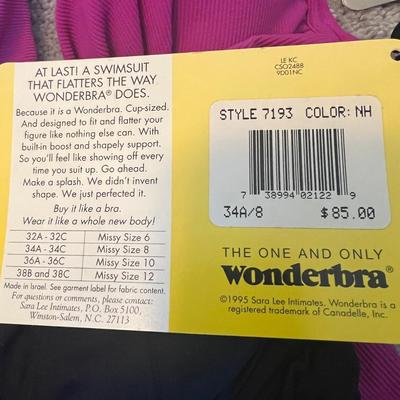 Lot of 3 NEW w Tags Women’s Bathingsuits Swimsuits - Norma Kamali, Vntg. Wonderbra