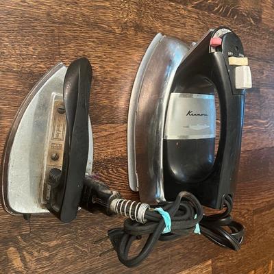 Two Vintage Electric Clothing Irons