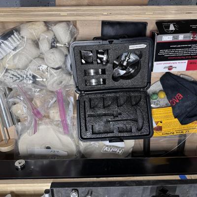 Starting Price Reduced! Rikon Bench Grinder- with custom workstation and contents of drawers