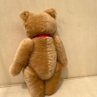 NOS Vintage Steiff Mask Orig. Teddy Bear Honey Mohair Plush 14” ID Button Tags