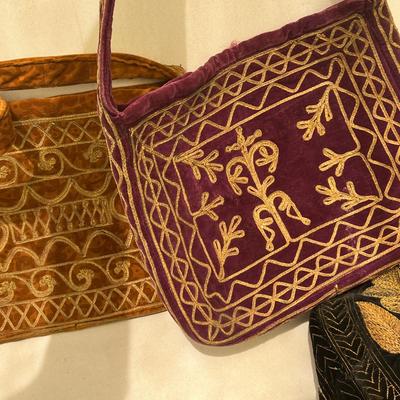 Lot of 5 Antique Vintage Bohemian Purses