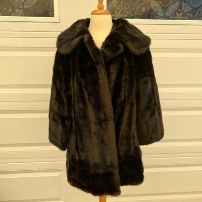 2 Vintage Faux Fur Coats”Genuine Simulation Fur”