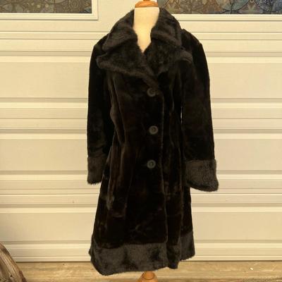 2 Vintage Faux Fur Coats”Genuine Simulation Fur”