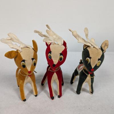 Vintage Japan Plush Stuffed Reindeer