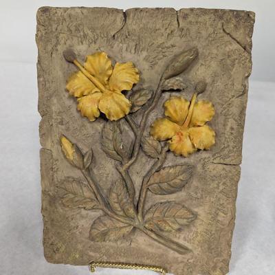 3 D Ceramic Flower Wall Decor