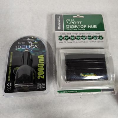 7 Port. Desktop Hub & Dolica DC-DC Converter